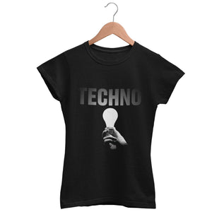 Techno Light Women's Fitted T-Shirt | Techno Outfit
