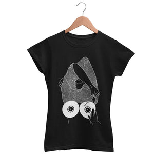 Vinyl Breast Women's Fitted T-Shirt | Techno Outfit