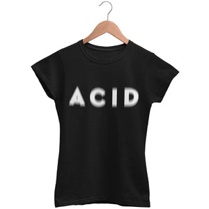 Acid Visual Effect Women's Fitted T-Shirt | Techno Outfit