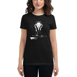 Techno Scream Women's Fitted T-Shirt | Techno Outfit