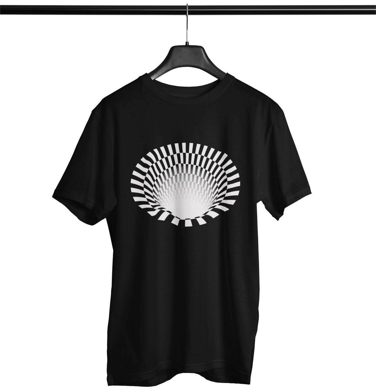 Black Hole Optical Illusion Softstyle T-Shirt | Techno Outfit