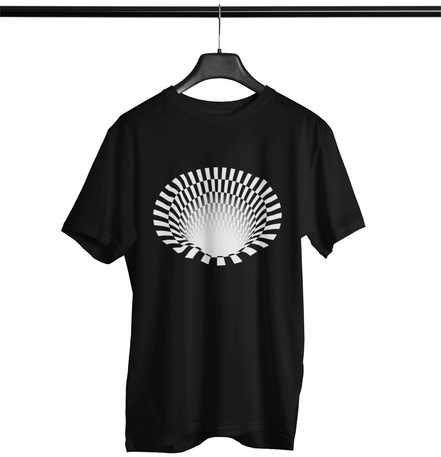 Black Hole Optical Illusion Softstyle T-Shirt | Techno Outfit