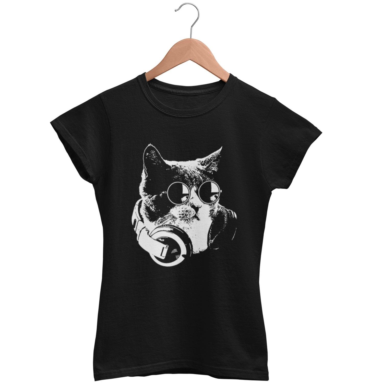 Techno Cat Women's Fitted T-Shirt | Techno Outfit