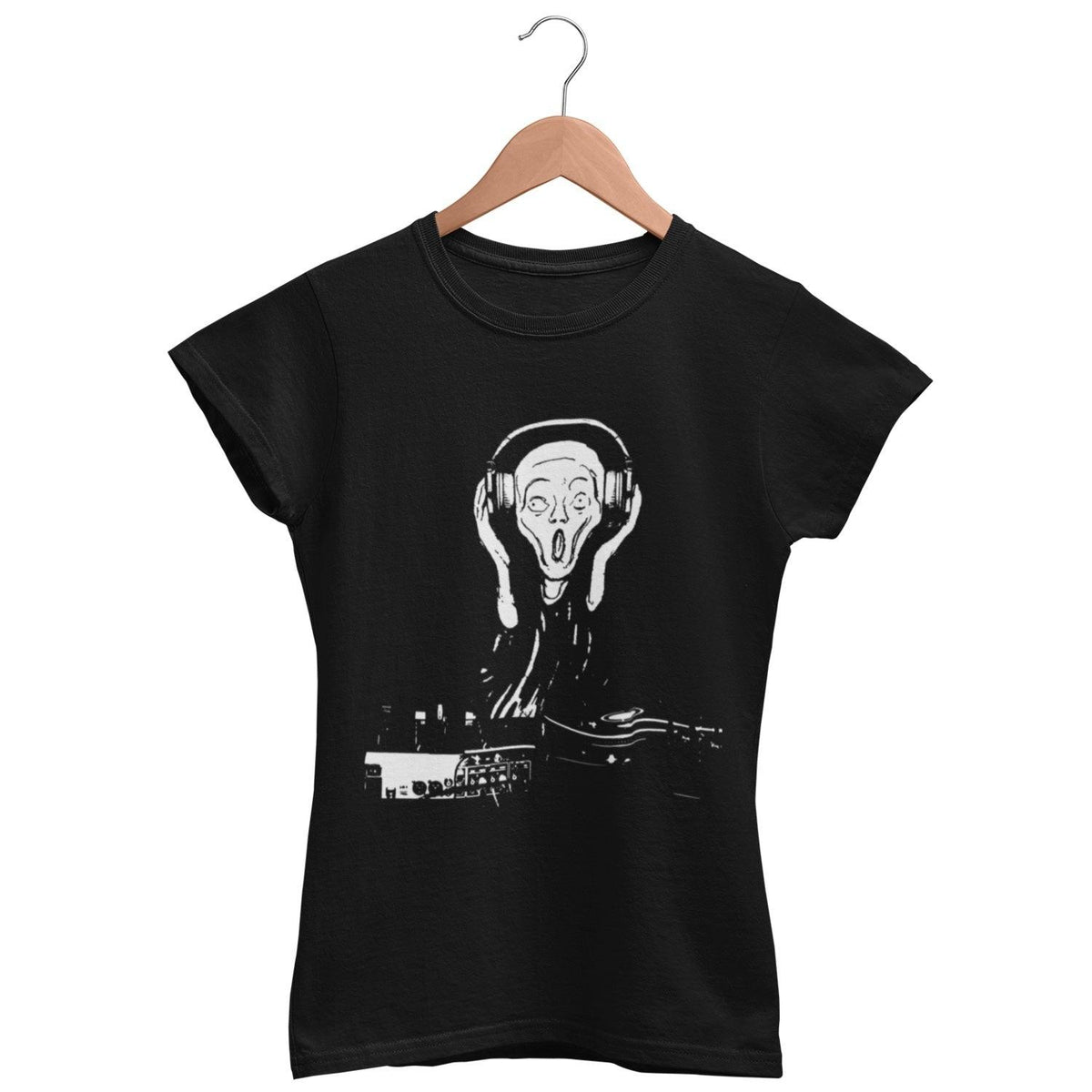 Techno Scream Women's Fitted T-Shirt | Techno Outfit