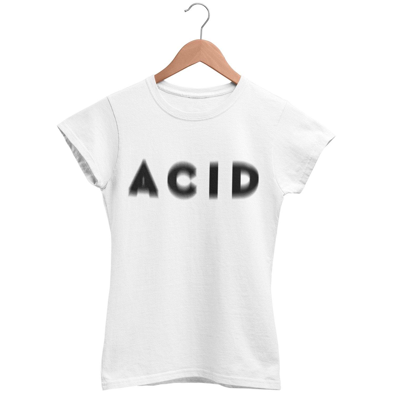 Acid Visual Effect Women's Fitted T-Shirt | Techno Outfit