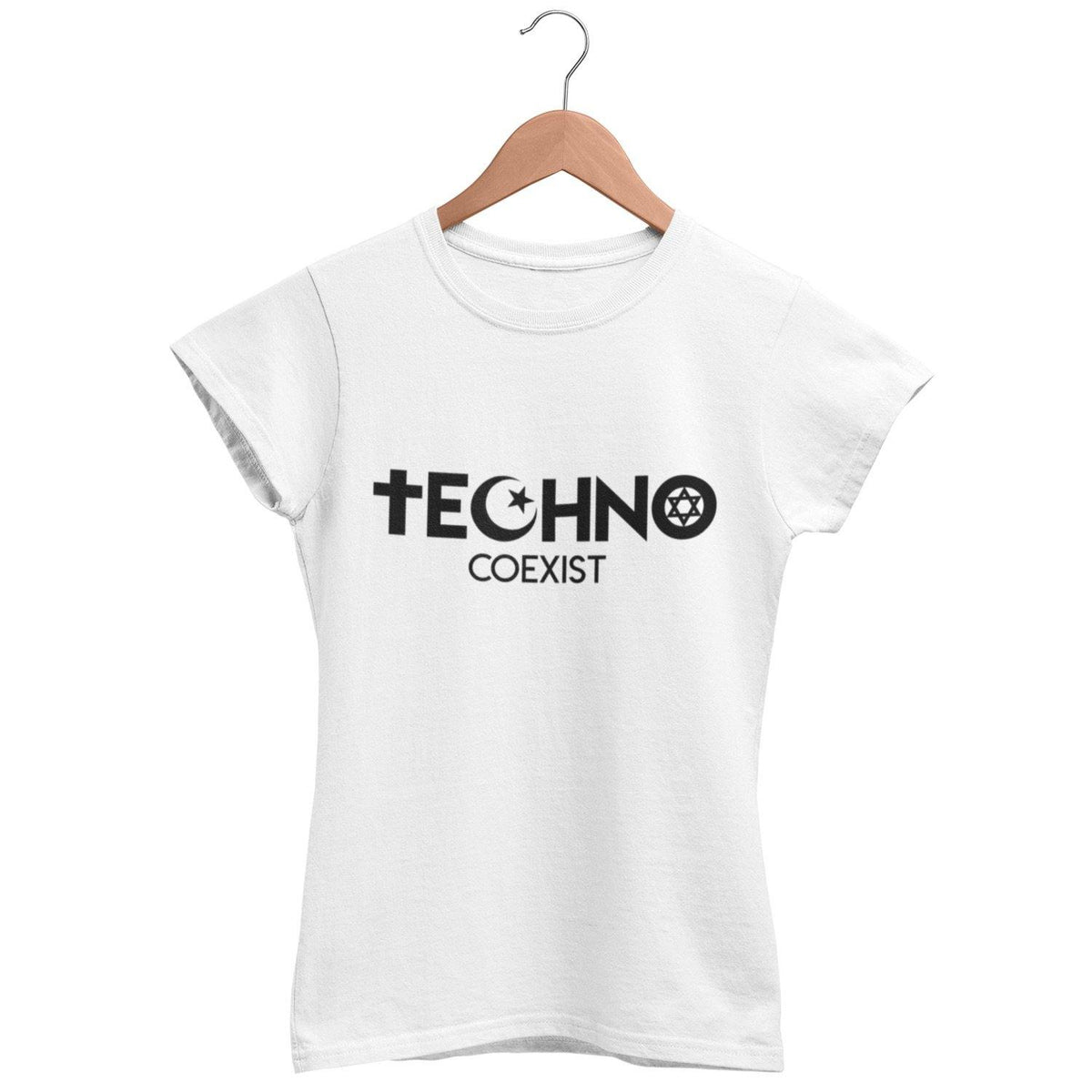 Techno Coexist Women's Fitted T-Shirt | Techno Outfit
