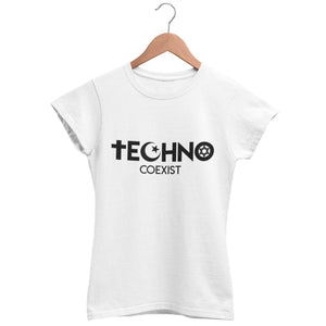 Techno Coexist Women's Fitted T-Shirt | Techno Outfit