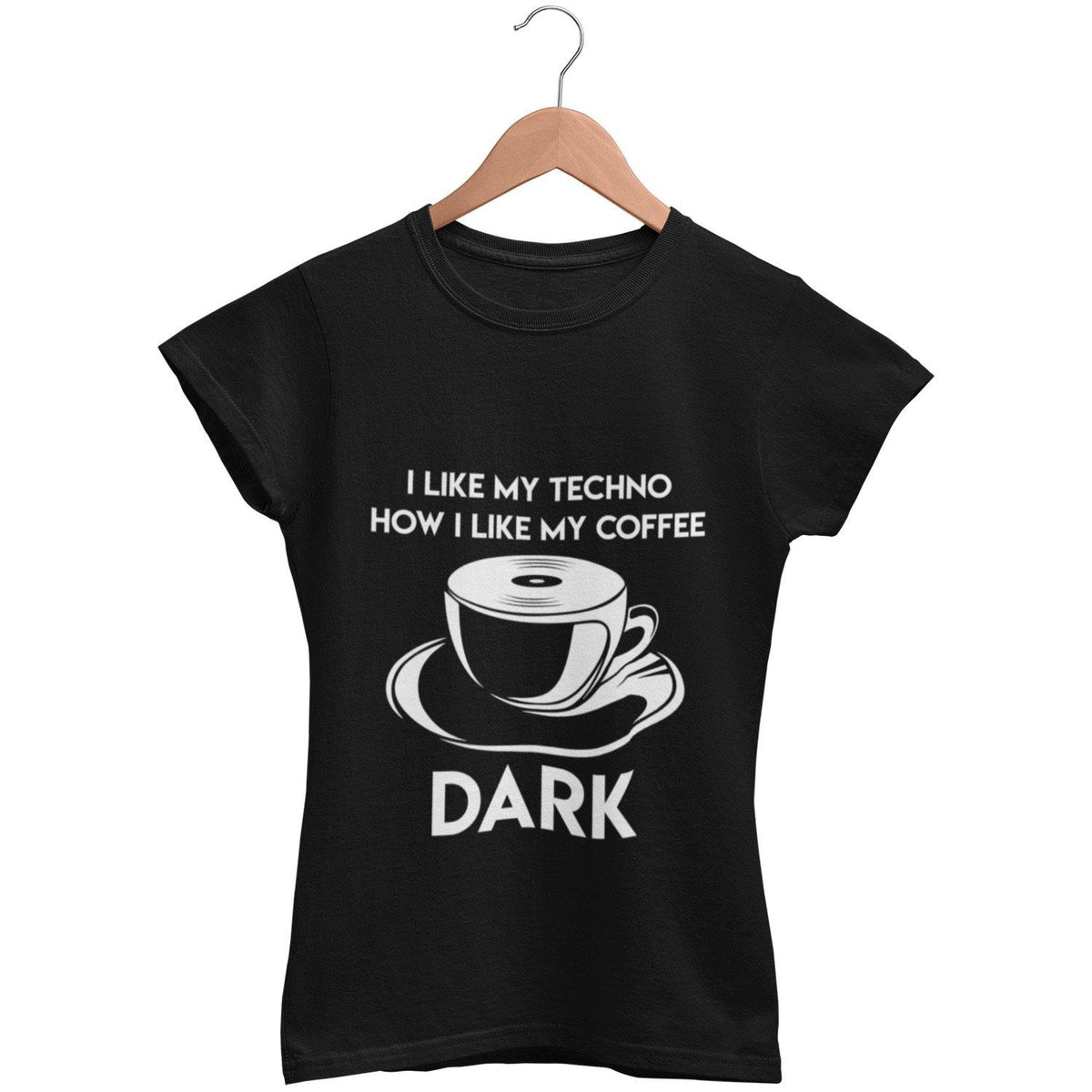 Techno Coffee Women's Fitted T-Shirt | Techno Outfit