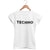 Techno Visual Effect Women's Fitted T-Shirt | Techno Outfit