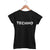 Techno Visual Effect Women's Fitted T-Shirt | Techno Outfit