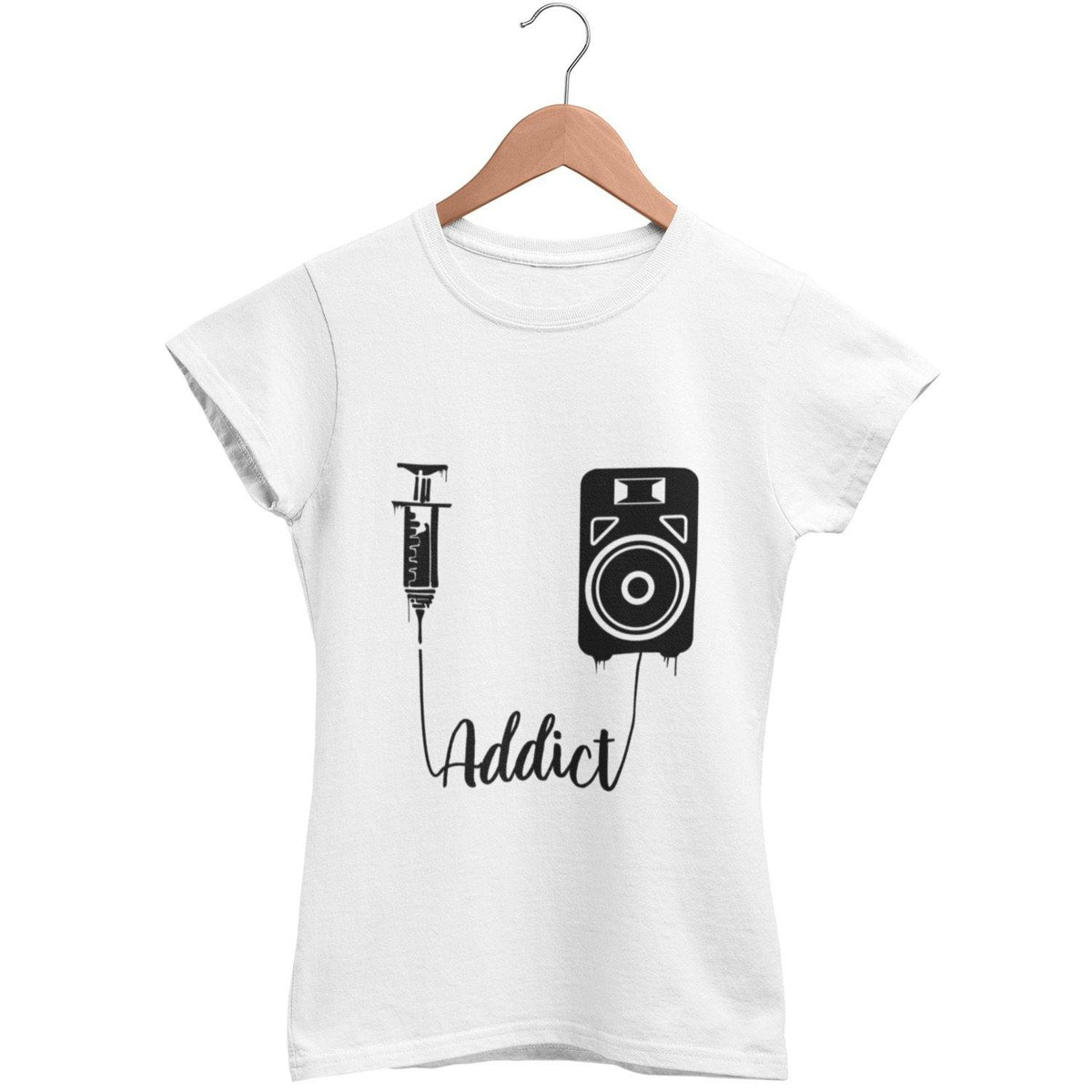 Techno Addict Women's Fitted T-Shirt | Techno Outfit