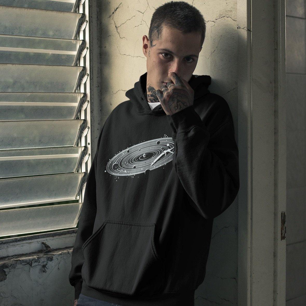 Vinyl Space Hoodie | Techno Outfit