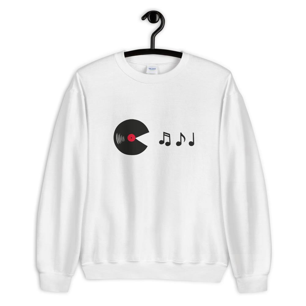 Vinyl Eats Music Notes Sweatshirt | Techno Outfit