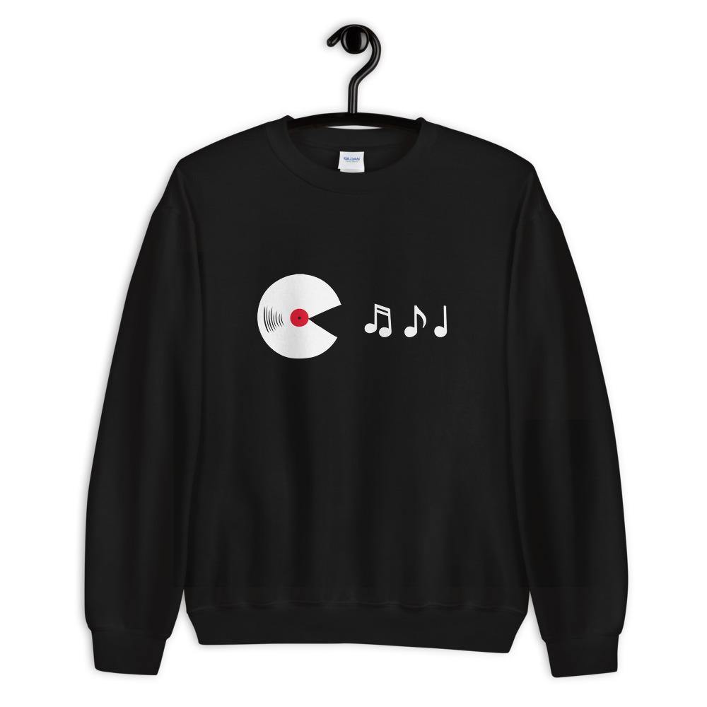 Vinyl Eats Music Notes Sweatshirt | Techno Outfit