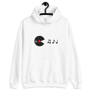 Vinyl Eats Music Notes Hoodie | Techno Outfit