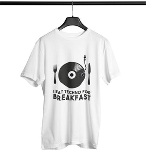 I Eat Techno For Breakfast Softstyle T-Shirt | Techno Outfit
