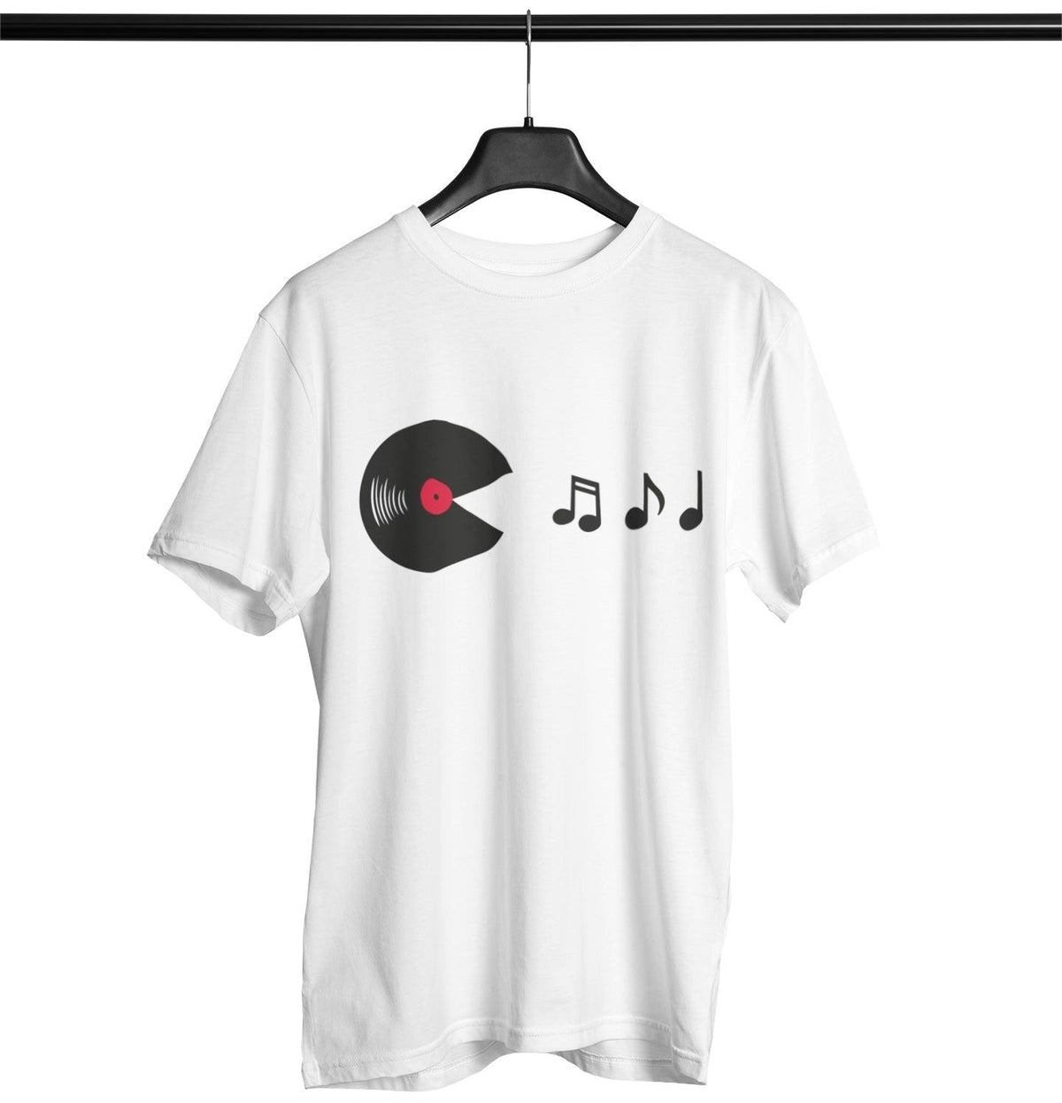 Vinyl Eats Music Notes Softstyle T-Shirt | Techno Outfit