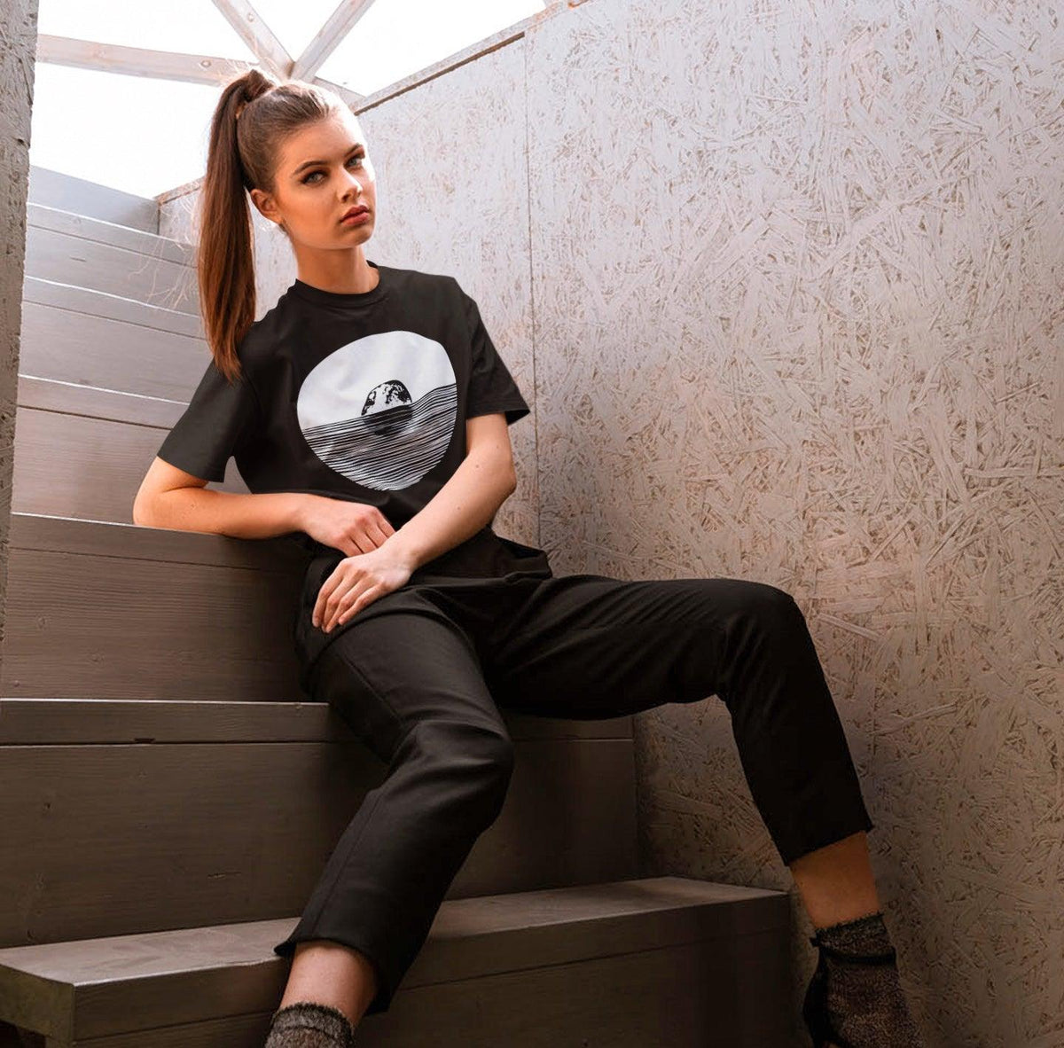 Vinyl Moon Softstyle T-Shirt | Techno Outfit