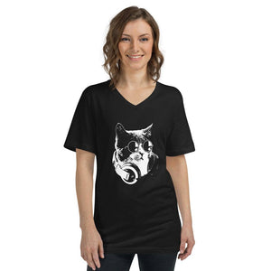 Techno Cat V-Neck T-Shirt | Techno Outfit