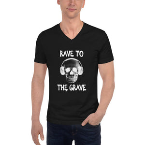 Rave To The Grave V-Neck T-Shirt | Techno Outfit