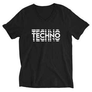 Techno Visual Effect 2 V-Neck T-Shirt | Techno Outfit
