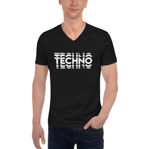 Techno Visual Effect 2 V-Neck T-Shirt | Techno Outfit