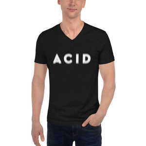 Acid Visual Effect V-Neck T-Shirt | Techno Outfit