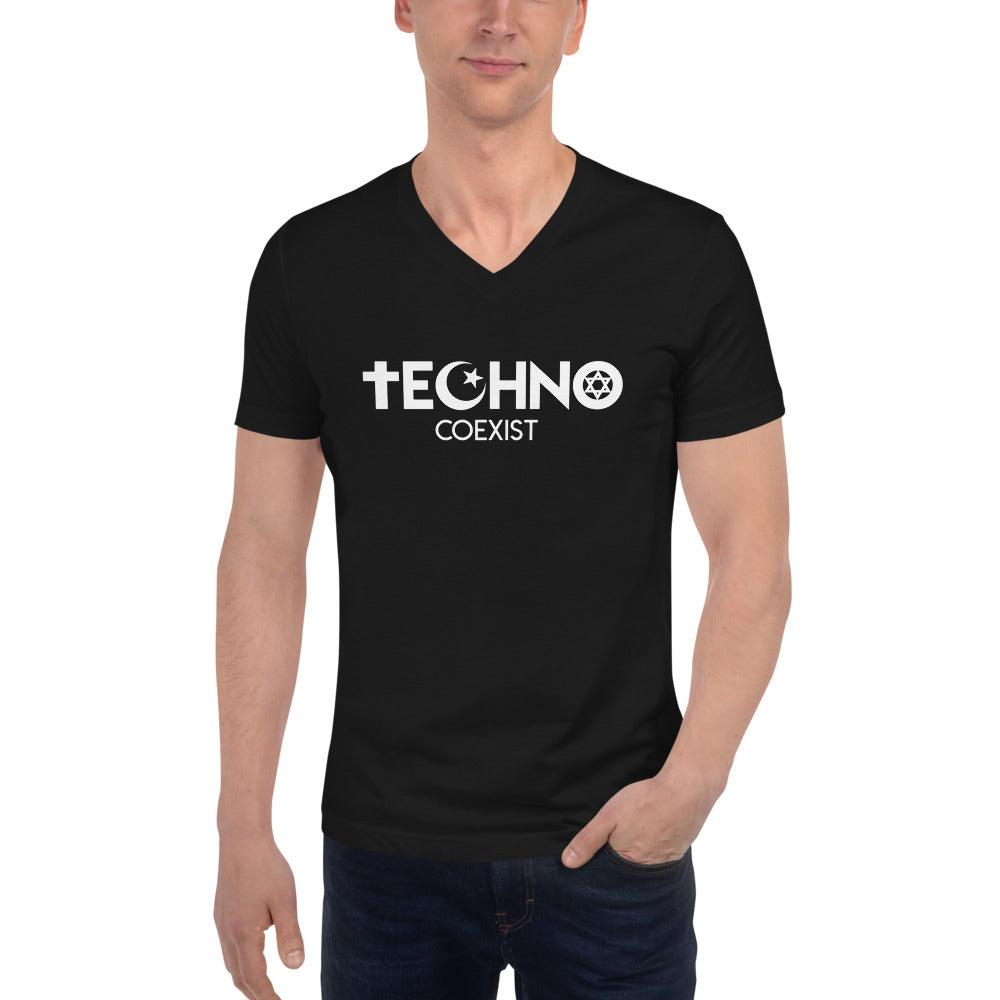 Techno Coexist V-Neck T-Shirt | Techno Outfit