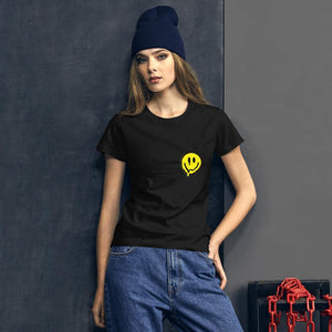 Acid Smiley Women's Fitted T-Shirt | Techno Outfit