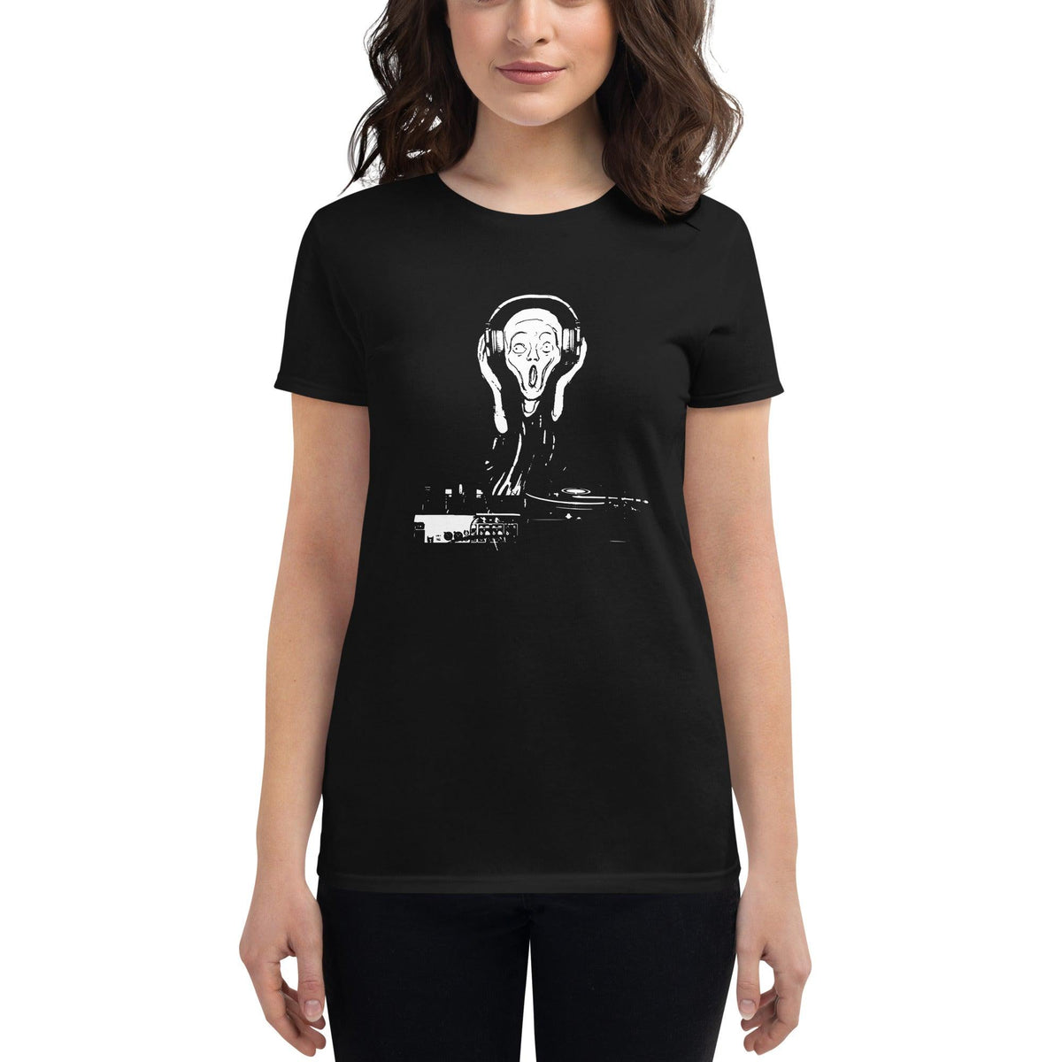 Techno Scream Women's Fitted T-Shirt | Techno Outfit