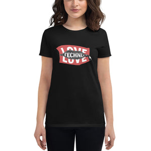 Techno Love Women's Fitted T-Shirt | Techno Outfit
