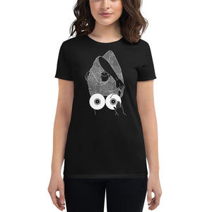 Vinyl Breast Women's Fitted T-Shirt | Techno Outfit