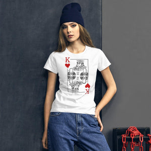 Dj King Women's Fitted T-Shirt | Techno Outfit
