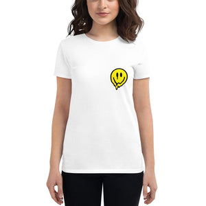 Acid Smiley Women's Fitted T-Shirt | Techno Outfit
